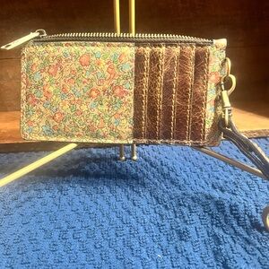 Patricia Nash Coral Bouquet Almeria leather credit card wallet